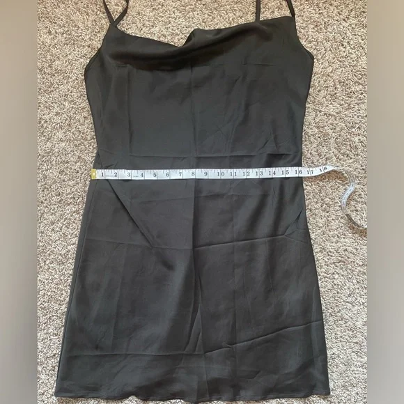 Shein Women’s Silk Mini Dress Black Size Large - Picture 2 of 7